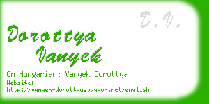 dorottya vanyek business card